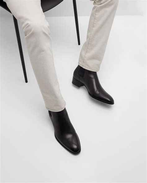 yves saint laurent chelsea boots men|wyatt 40 leather chelsea boots.